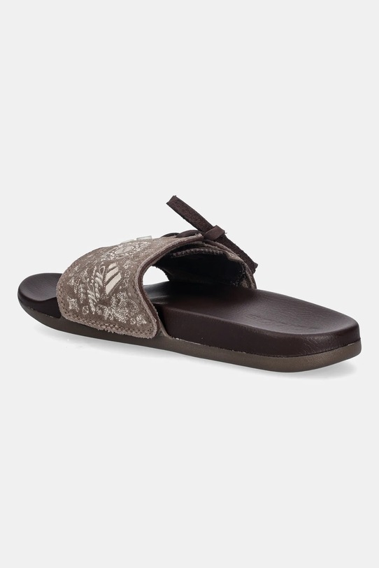 Obuwie adidas klapki zamszowe Adilette Comfort JS4597 brązowy