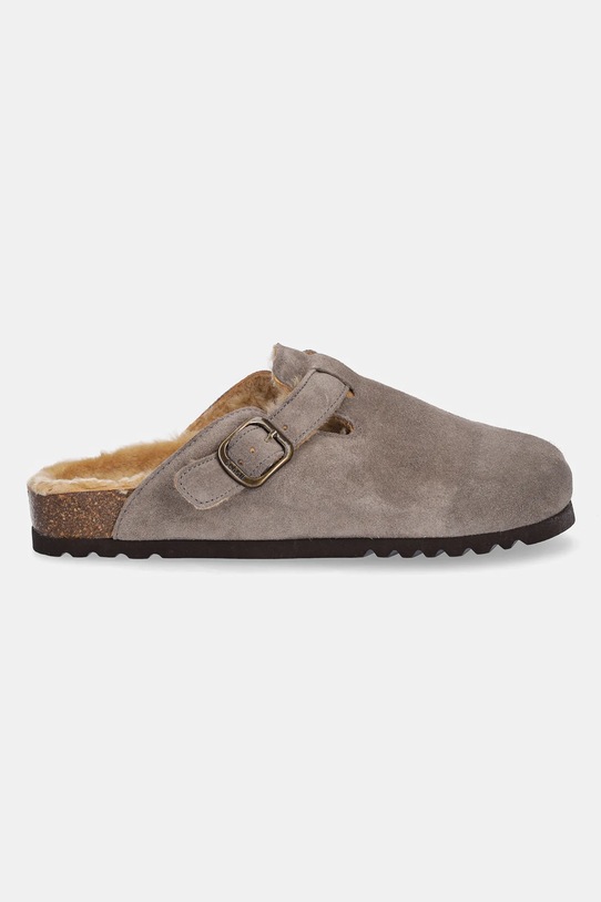Scholl kapcie zamszowe FAE NEW F318101029 brązowy AW25