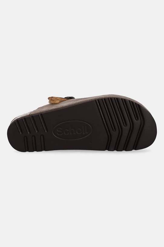 Scholl kapcie zamszowe FAE NEW F318101029 brązowy