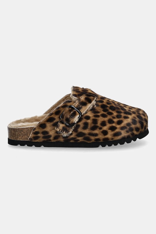 Scholl klapki zamszowe FAE NEW F318142330 brązowy AW25