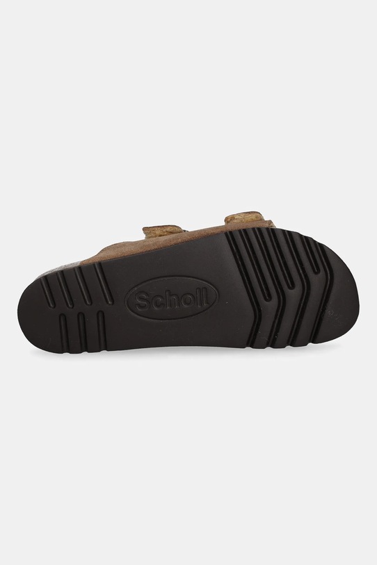 Scholl klapki zamszowe JOSEPHINE F318431062 brązowy