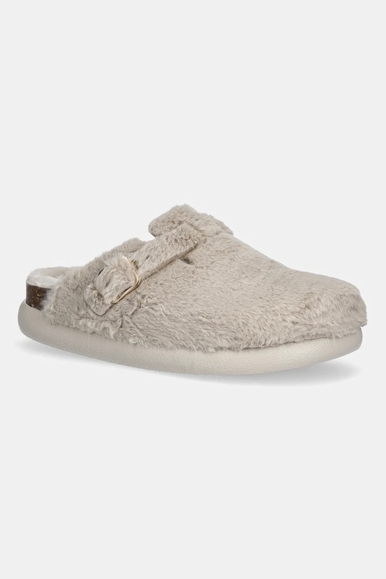 Scholl klapki FAE CHUNKY tekstylny beżowy F323981171