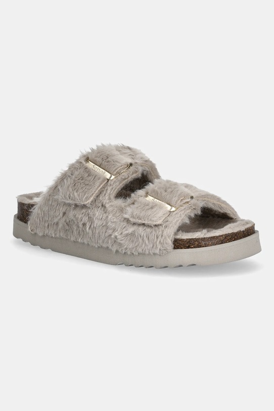 Scholl klapki BELLE tekstylny beżowy F324621062