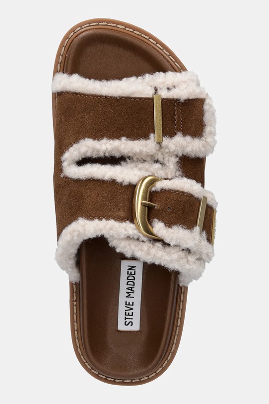 Steve Madden klapki zamszowe Arch-F brązowy 11005031.839