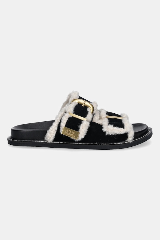 Steve Madden klapki zamszowe Arch-F 11005031.015 czarny AW25