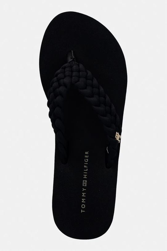 Tommy Hilfiger japonki damskie TH WEDGE BRAIDED SUMMER czarny FW0FW09198