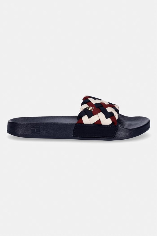 Tommy Hilfiger klapki damskie TH BRAIDED POOL SLIDE FW0FW09203 granatowy SS26