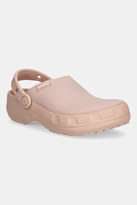 Crocs klapki Classic Crafted Clog tekstylny beżowy 211354.7AF