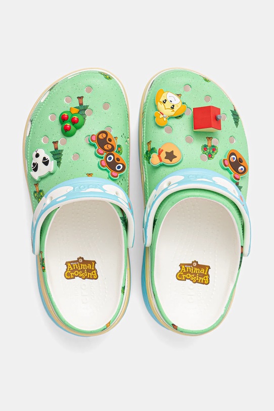 Pantofle Crocs Animal Crossing Platform Clog 210101.90H zelená AA00