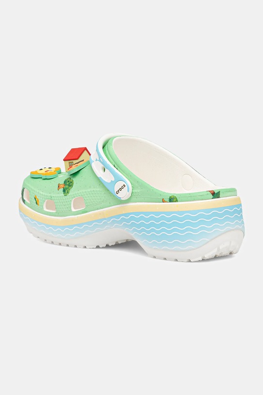 Pantofle Crocs Animal Crossing Platform Clog zelená 210101.90H