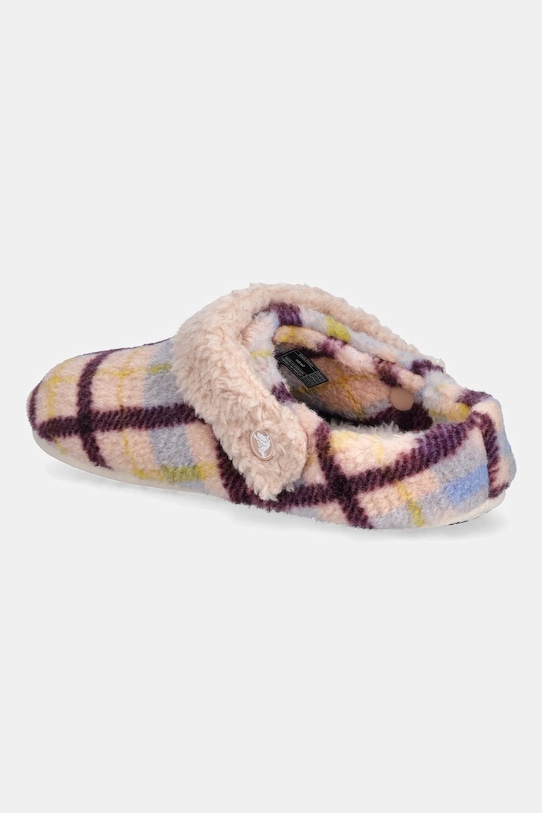 Obuwie Crocs kapcie Classic Cozzzy Plaid Slipper 211911.7AF różowy
