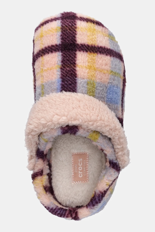 Crocs kapcie Classic Cozzzy Plaid Slipper różowy 211911.7AF