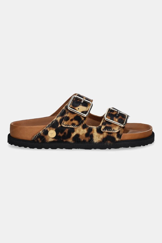 Birkenstock 1774 klapki skórzane Arizona FUR 1031699 brązowy AW25