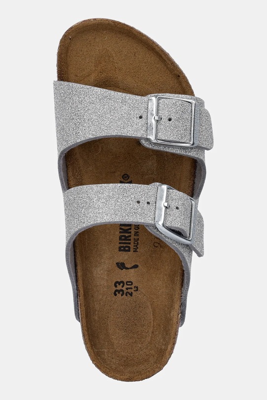 Dětské pantofle Birkenstock Arizona stříbrná 1030477