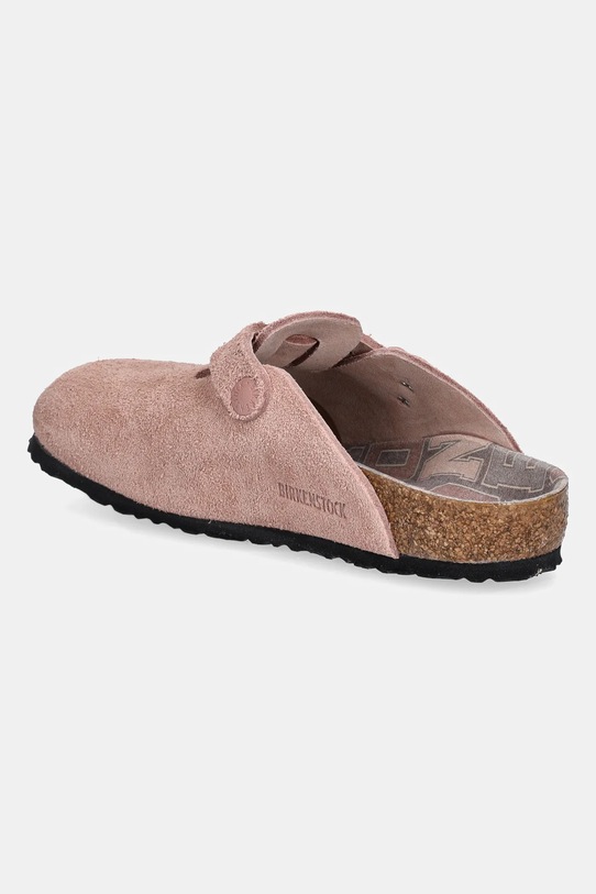 Dziewczynka Birkenstock klapki zamszowe dziecięce Boston 1030464. różowy