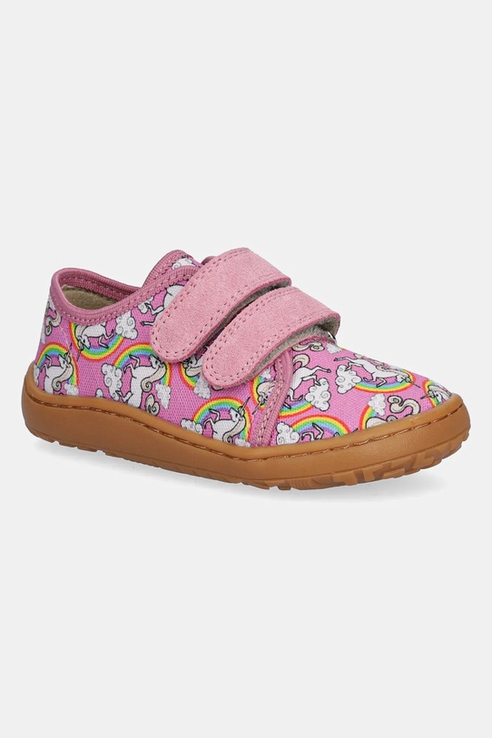 Παιδικές παντόφλες Froddo BAREFOOT WOOLY ροζ G1700422.G.21.24