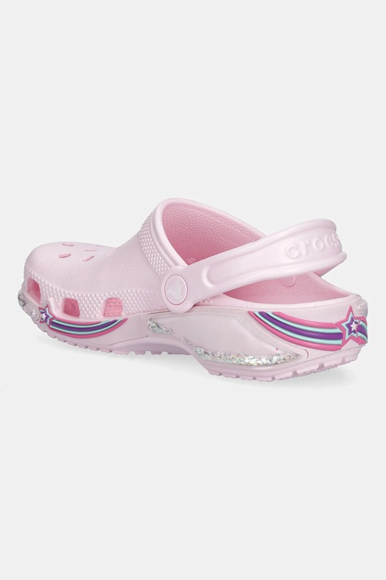 Dziewczynka Crocs klapki dziecięce CROCS CLASSIC STAR SPARKLE SHAKER CLOG 211609.CROCS.CLASSIC.ST różowy