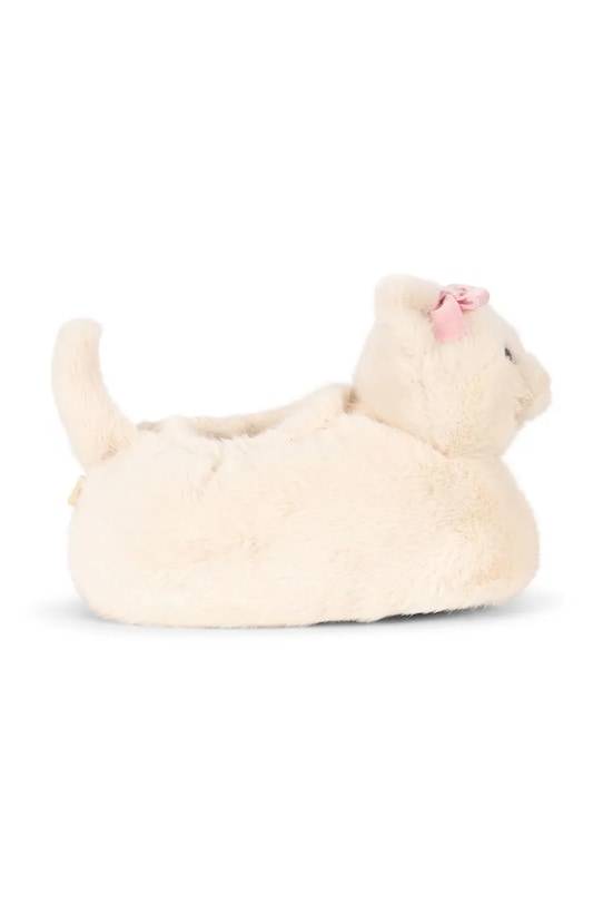 Dziewczynka Konges Sløjd kapcie dziecięce KITTY FOOTIES KS105187.9BYA beżowy