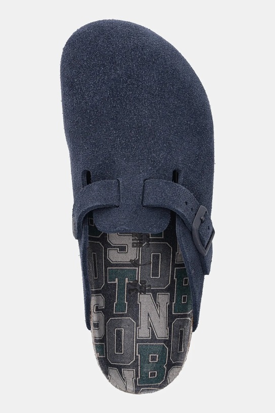 Birkenstock papuci din piele întoarsă pentru copii Boston bleumarin 1030386