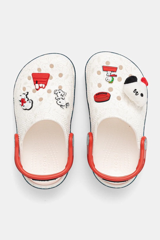 Dětské pantofle Crocs CROCS CLASSIC PEANUTS CLOG 211126.CROCS.CLASSIC.PE bílá AW25