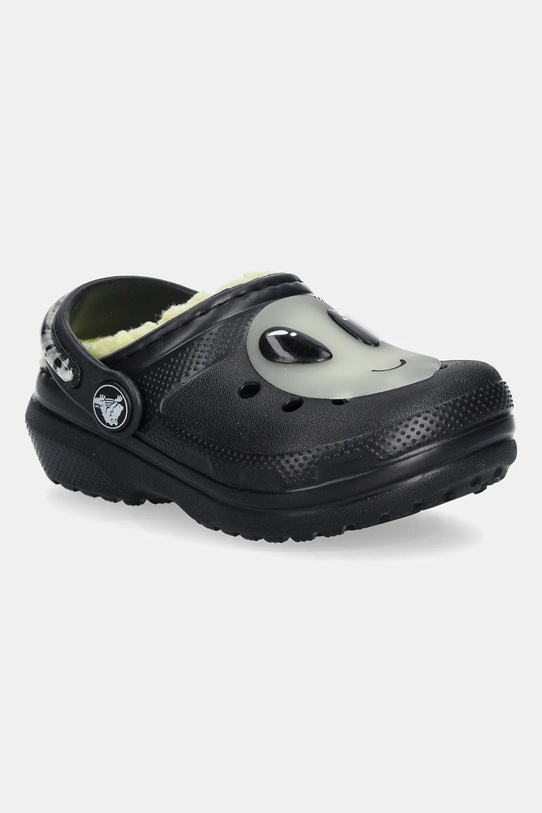 Crocs klapki dziecięce CROCS CLASSIC LINED ALIEN CLOG czarny 211637.CROCS.CLASSIC.LI