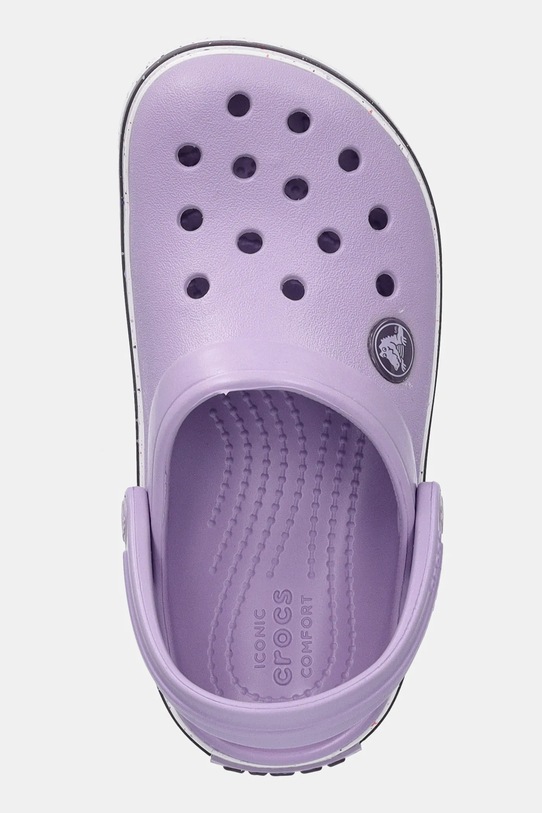 Crocs klapki dziecięce CROCS CROCBAND SPECKLED BAND CLOG fioletowy 211646.CROCS.CROCBAND.S