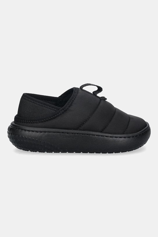 Crocs kapcie dziecięce Classic Puff Moc K 210589.CLASSIC.PUFF.MOC czarny AW25