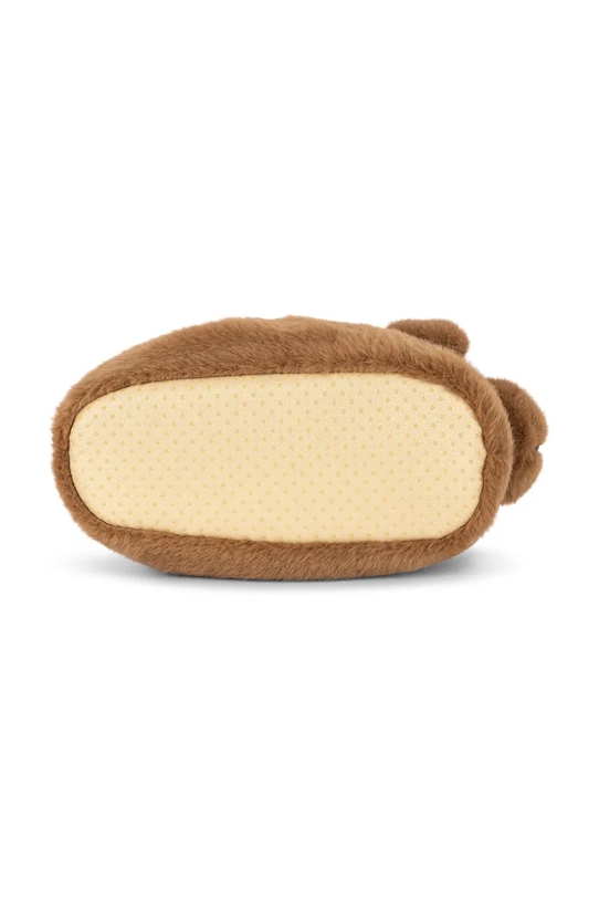 Konges Sløjd kapcie dziecięce SAUSAGE DOG FOOTIES brązowy KS105189.9BYA