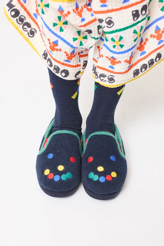 Bobo Choses kapcie dziecięce Fun Face 225FI004 granatowy