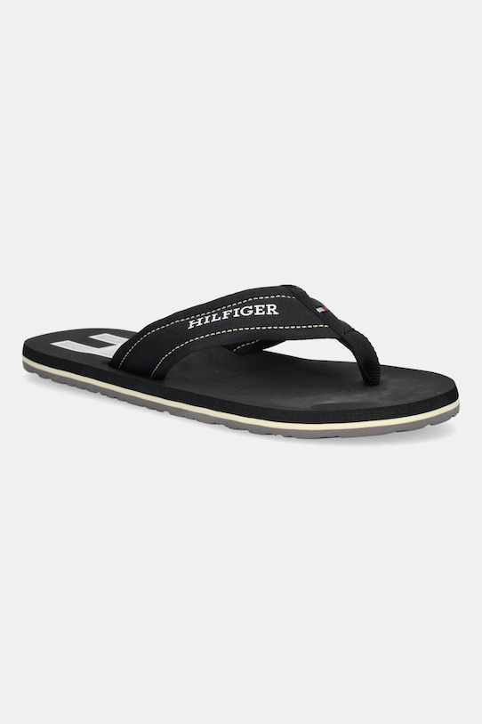 Žabky Tommy Hilfiger TH H PADDED BEACH SANDAL černá FM0FM05536