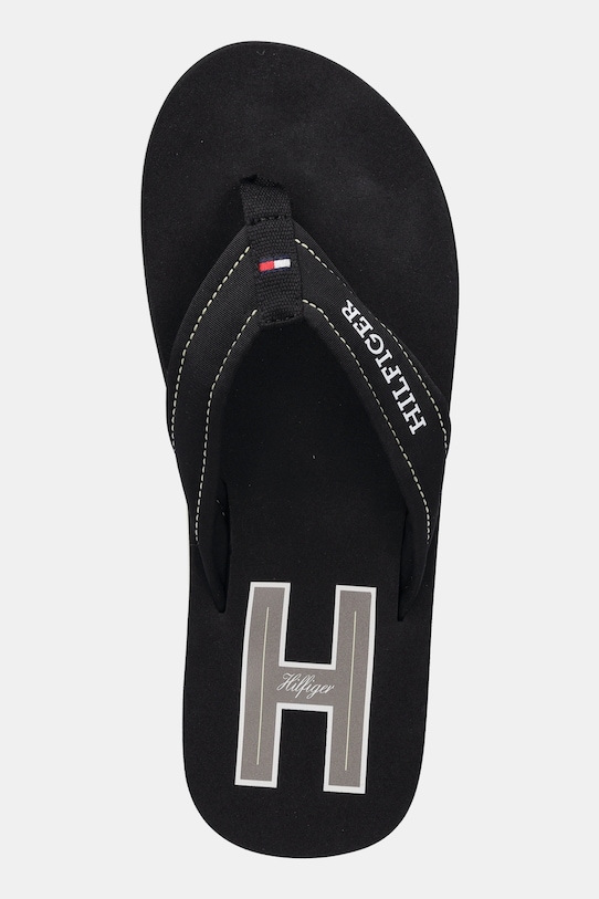 Žabky Tommy Hilfiger TH H PADDED BEACH SANDAL černá FM0FM05536