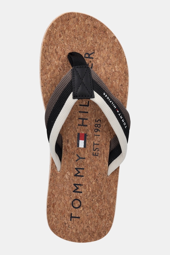 Žabky Tommy Hilfiger TH CORK BEACH SANDAL hnědá FM0FM05647