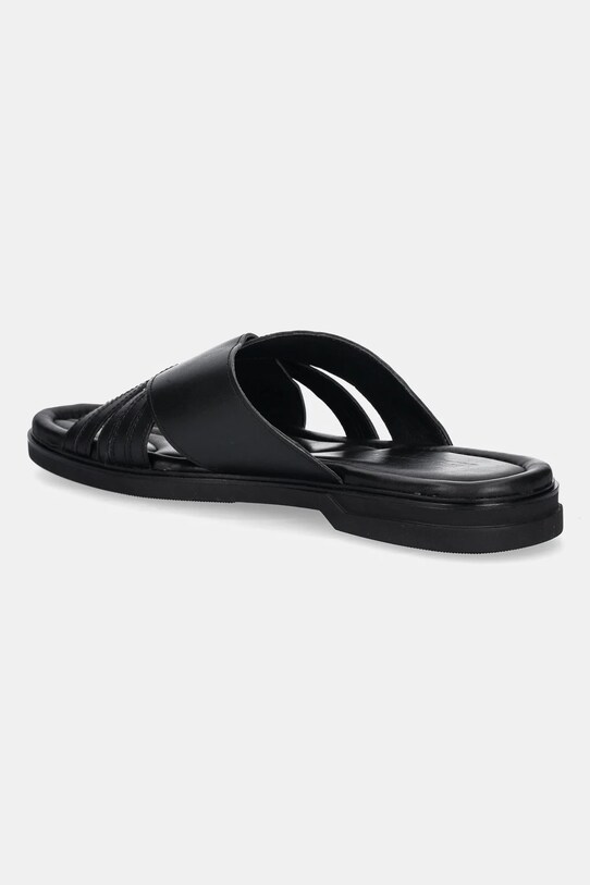 Boty Kožené pantofle Tommy Hilfiger PREMIUM TH CC LTH SANDAL FM0FM05504 černá