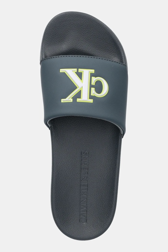 Calvin Klein Jeans klapki SLIDE JELLY MONO PU szary YM0YM01281