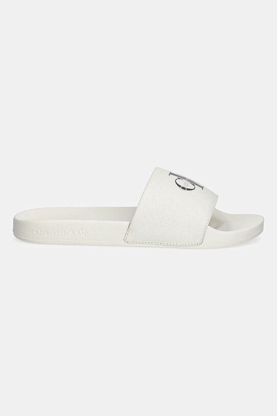 Šľapky Calvin Klein Jeans SLIDE MONOLOGO CV YM0YM01367 béžová AW25