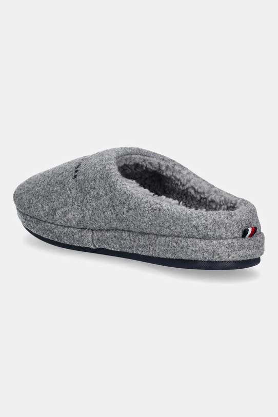 Obuwie Tommy Hilfiger kapcie FELT HOUSE SHOE FM0FM05614 szary