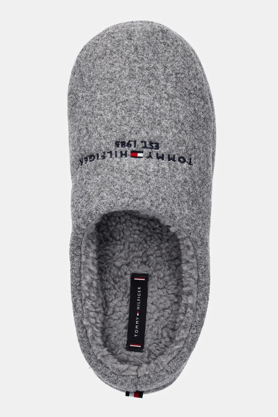 Tommy Hilfiger kapcie FELT HOUSE SHOE szary FM0FM05614