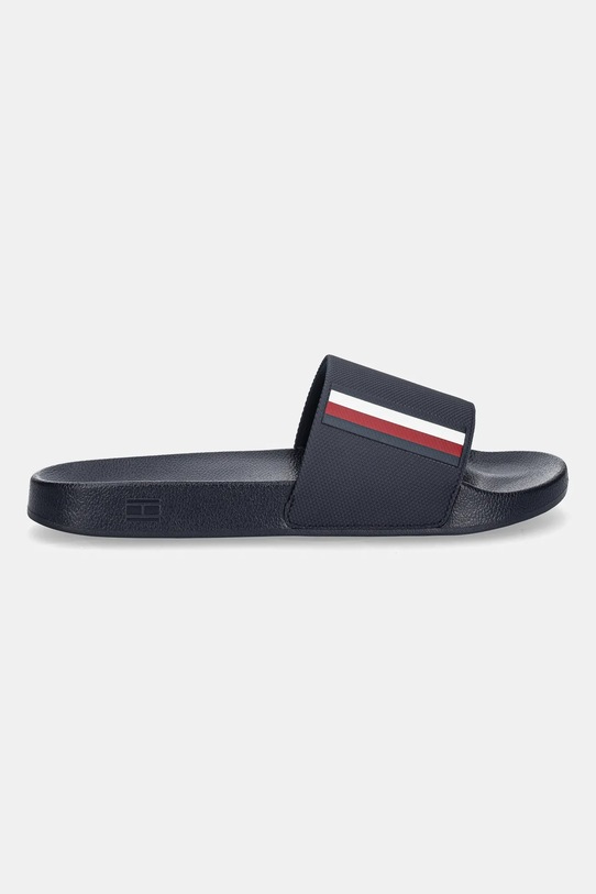 Pantofle Tommy Hilfiger CORPORATE TEXTURED POOL SLIDE FM0FM05618 námořnická modř AW25