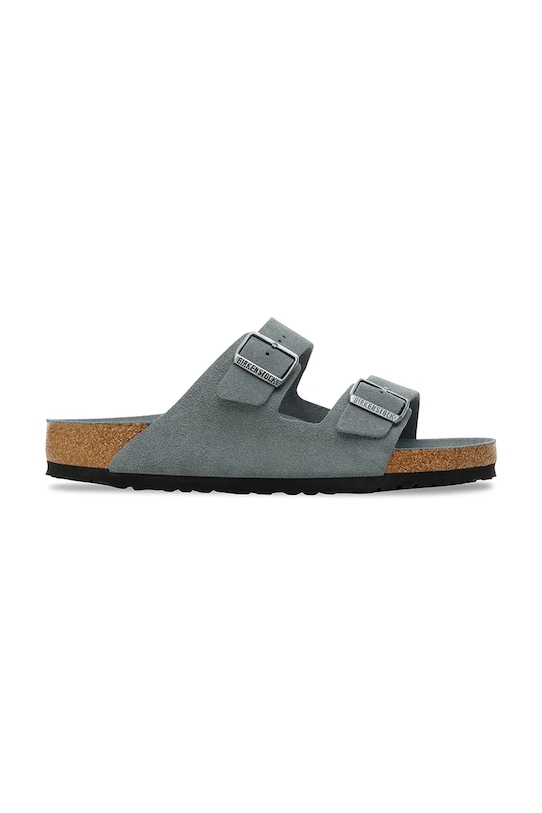 Birkenstock klapki zamszowe Arizona szary 1030860