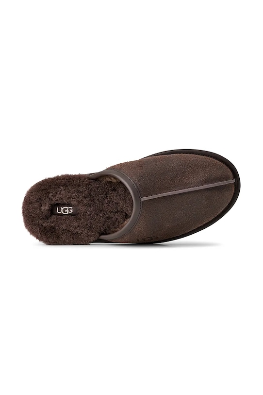 UGG kapcie zamszowe Scuff Leather Distressed 1171294.DDC brązowy