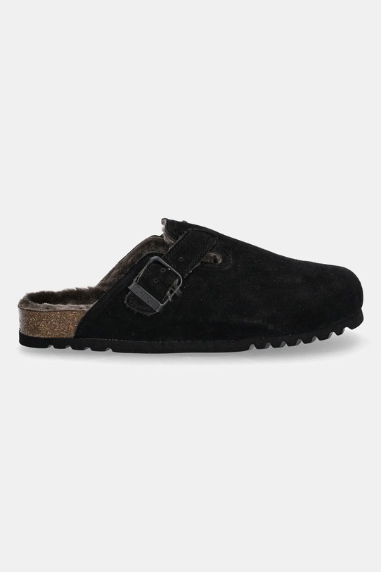 Scholl klapki zamszowe OLIVIER F325751004 czarny AW25