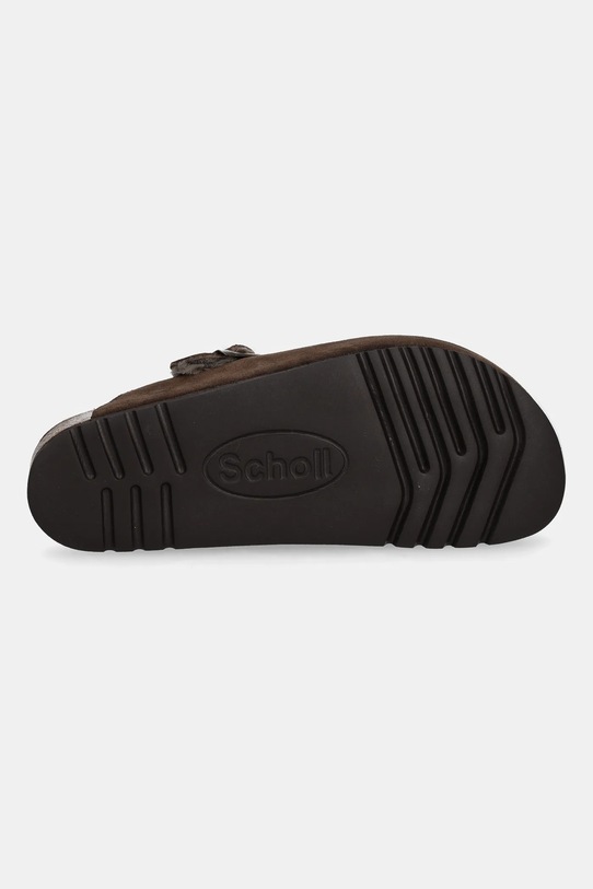 Scholl klapki zamszowe OLIVIER F325751019 brązowy