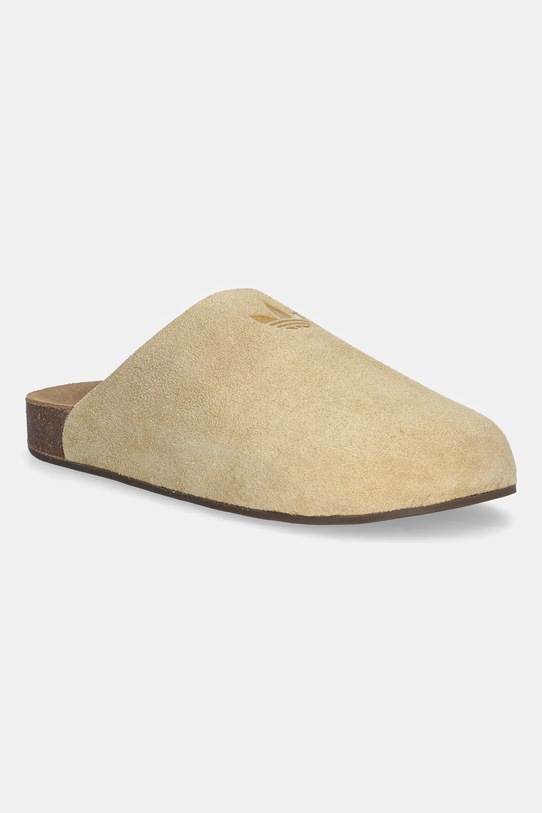 adidas Originals papuci din piele Adimule piele întoarsă bej JR3587