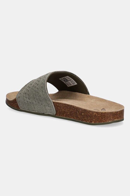 Obuwie adidas Originals klapki zamszowe Adilette Rs JR3595 zielony