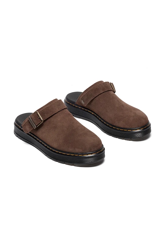 Dr. Martens klapki zamszowe Brookline Mule Mule DM40666202 brązowy AW25