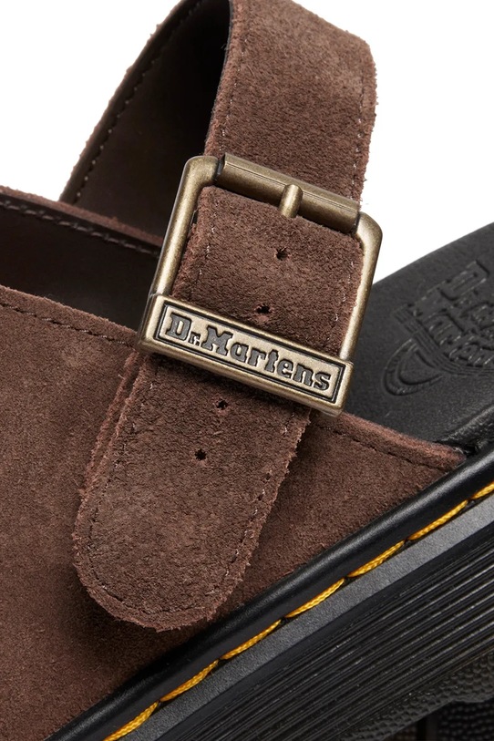 Dr. Martens klapki zamszowe Brookline Mule Mule brązowy DM40666202