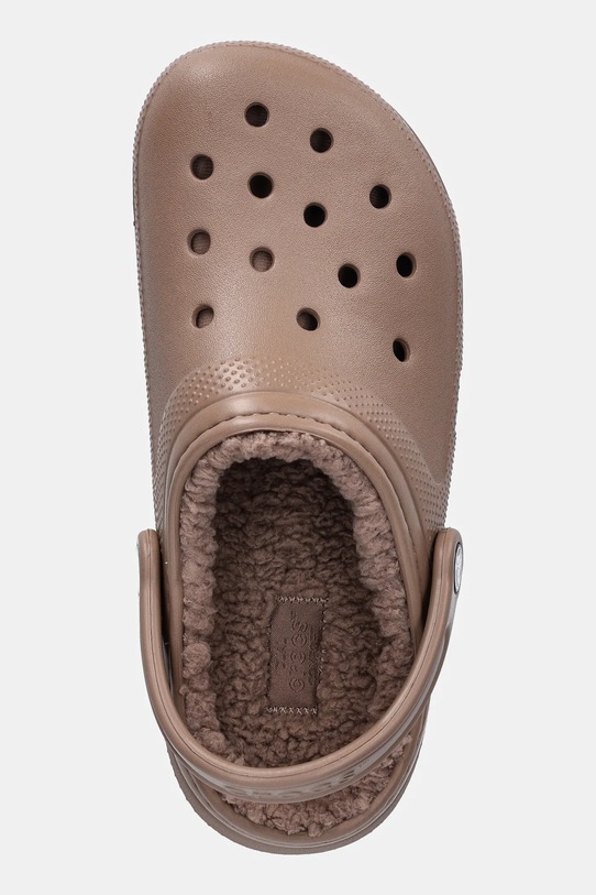 Crocs kapcie Classic Lined Clog brązowy 203591.2Q9