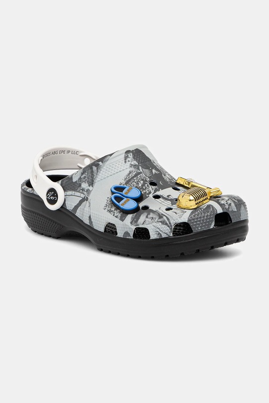 Pantofle Crocs Classic Elvis Clog plochý šedá 211418.90H
