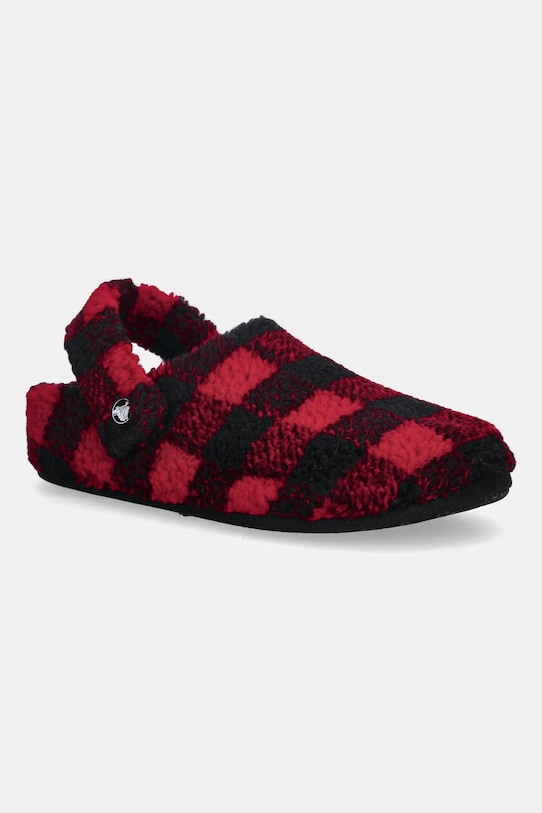 Crocs kapcie Classic Buff Check Cozzzy Slipper czerwony 210755.6WG
