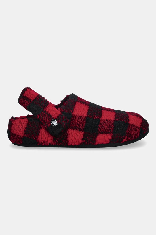 Crocs kapcie Classic Buff Check Cozzzy Slipper 210755.6WG czerwony AW25